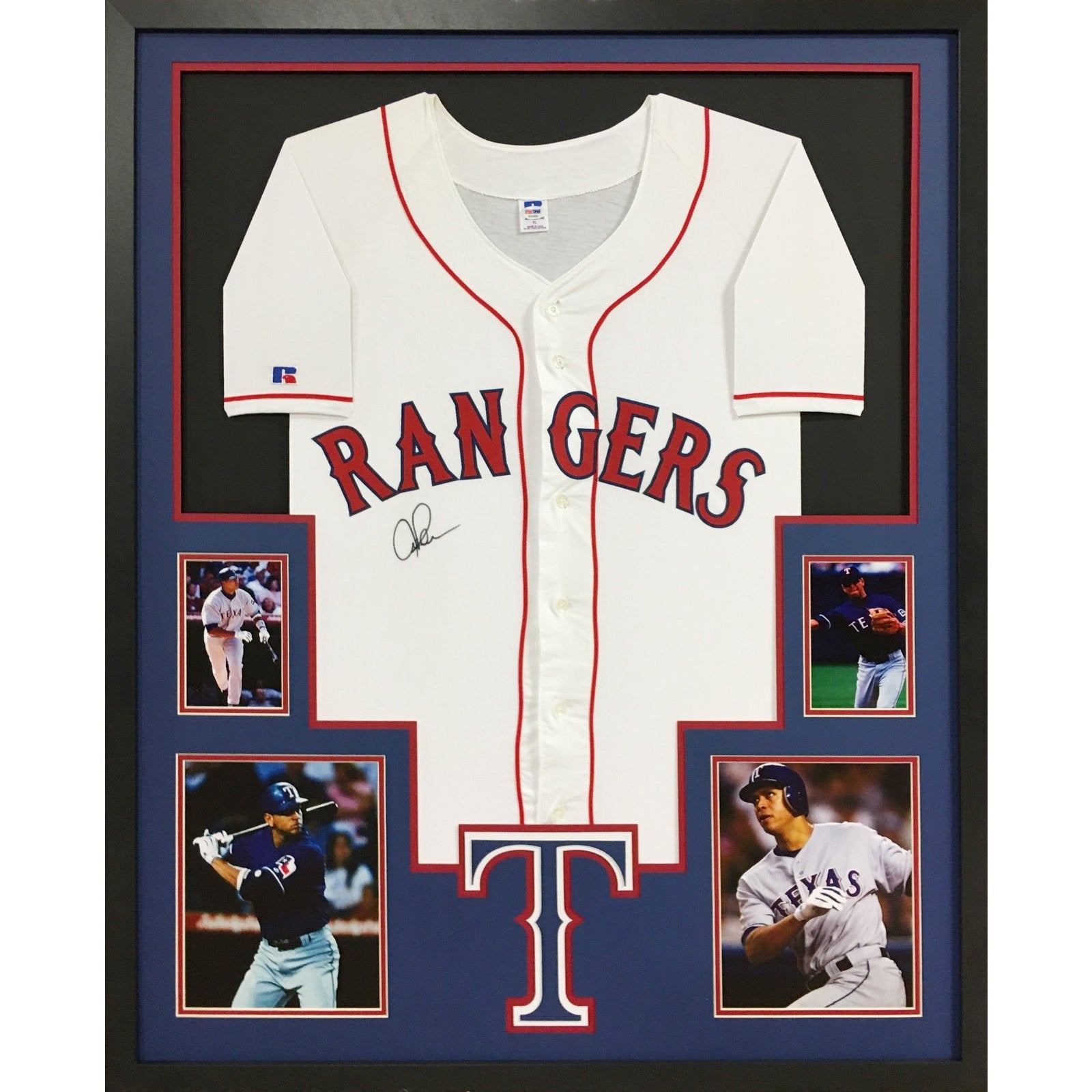 texas rangers game used jersey