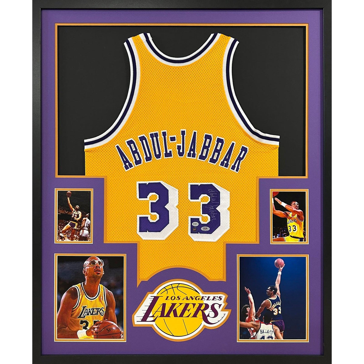 Kareem Abdul-Jabbar Framed Signed Jersey PSA/DNA Autographed Lakers