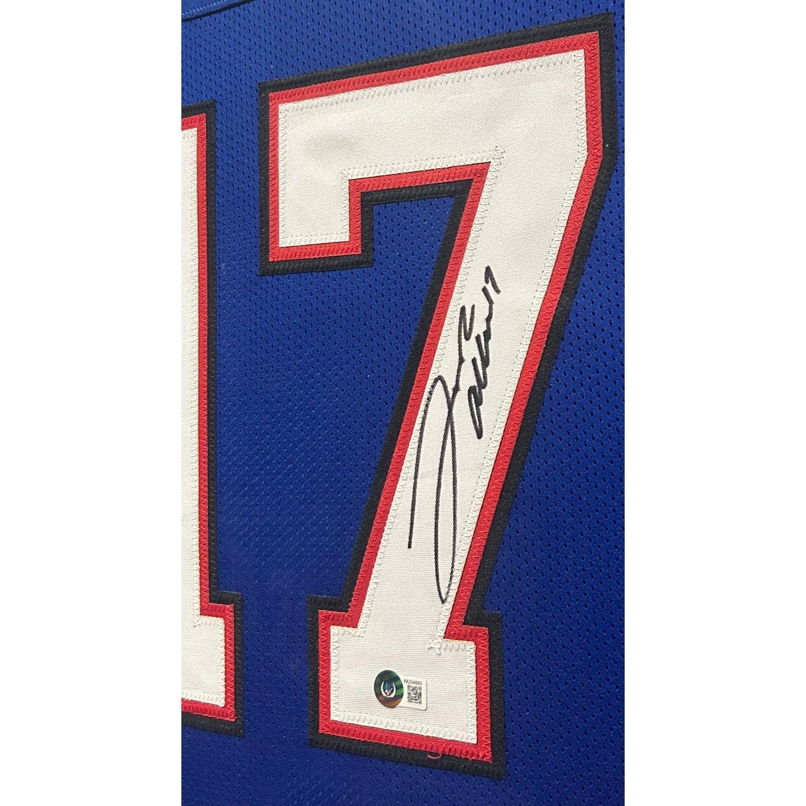 Josh Allen Framed Jersey Beckett Autographed Signed Buffalo Bills 4P