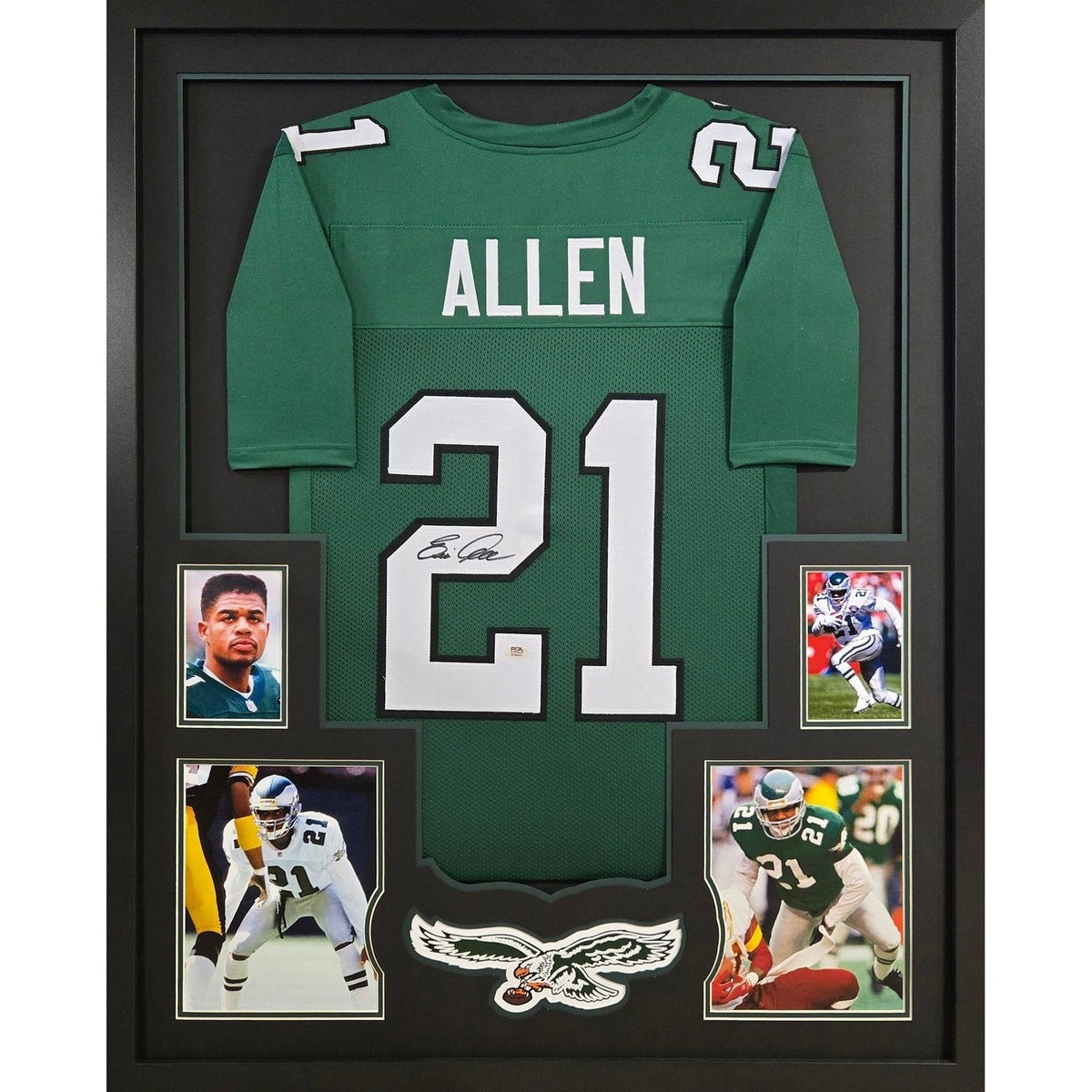 Eric Allen Signed Framed Jersey PSA/DNA Autographed Philadelphia Eagles