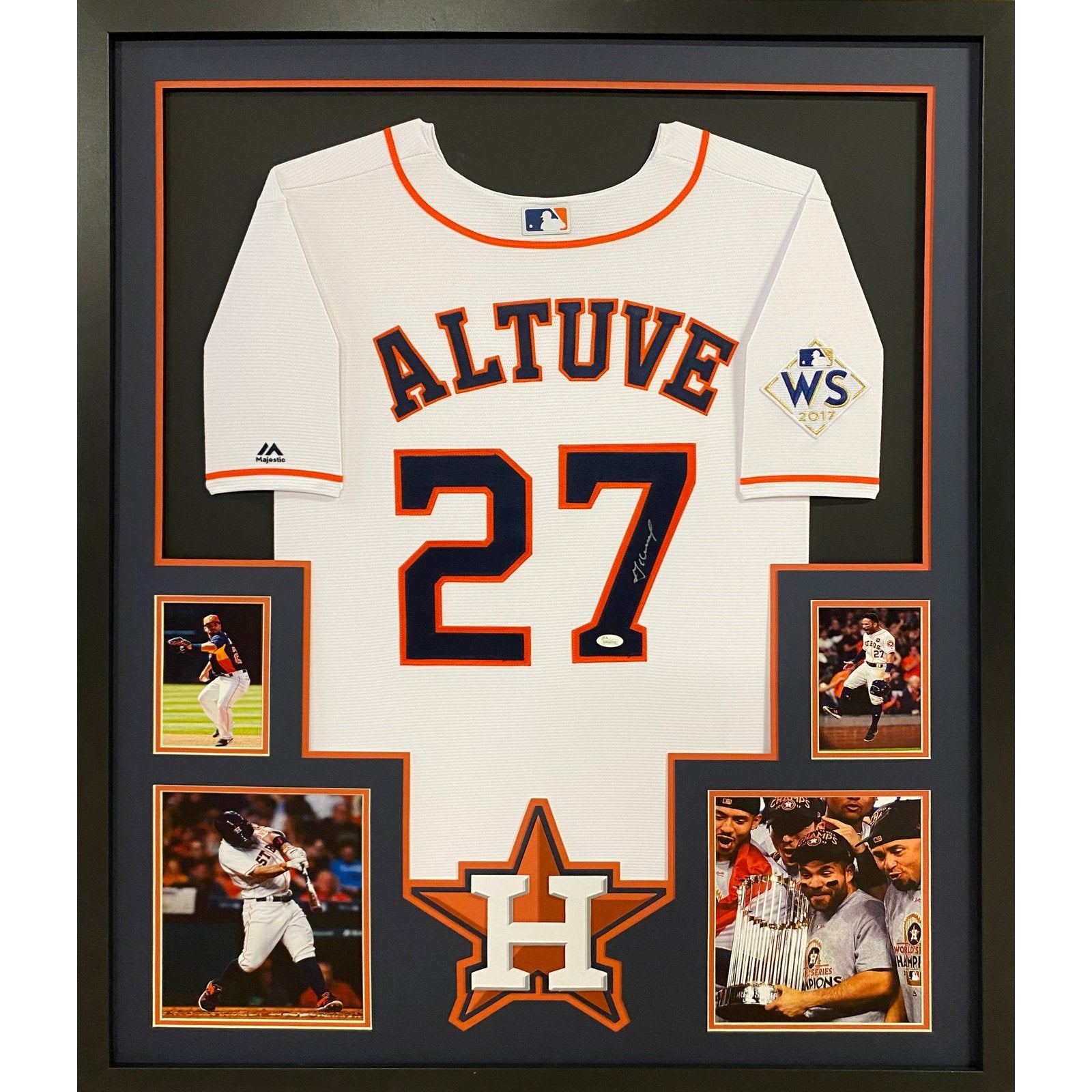 Jose Altuve Framed Signed Houston Astros Jersey JSA Autographed