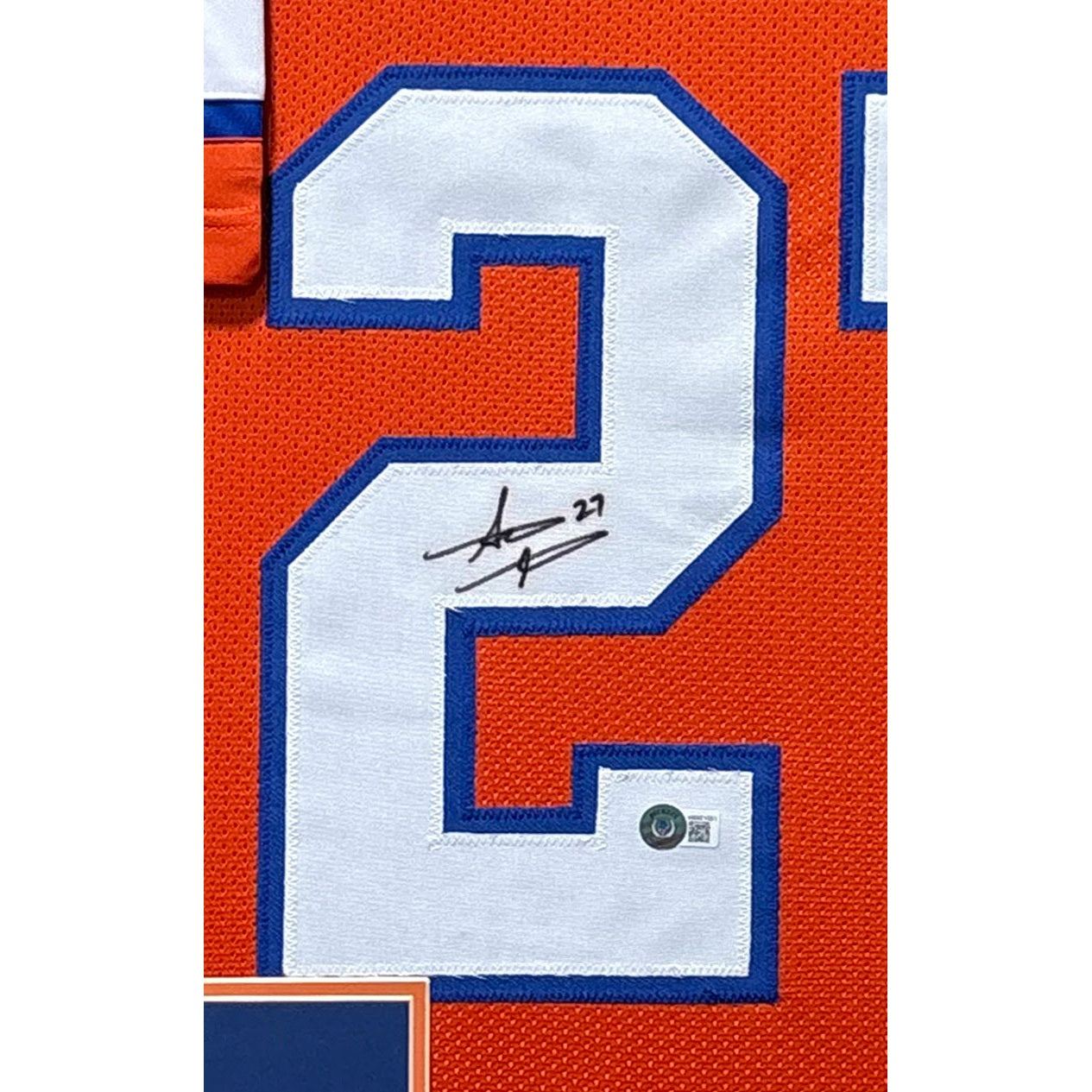 Steve Atwater Framed Signed Denver Broncos Jersey Beckett Autographed 2P