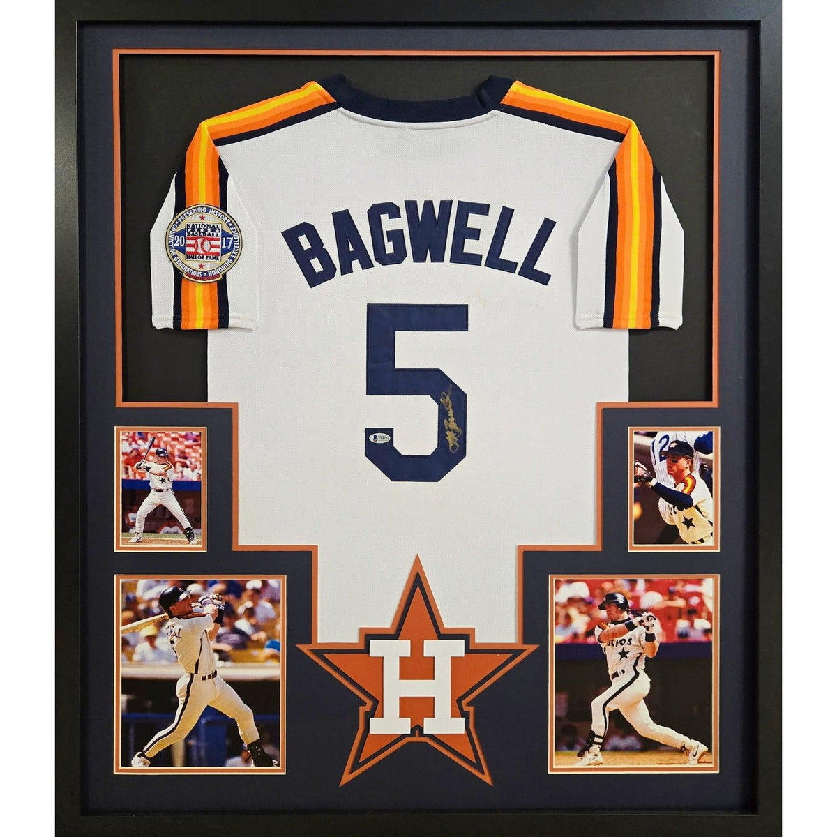 Jeff Bagwell Framed Signed Jersey Beckett Autographed Signed Houston Astros