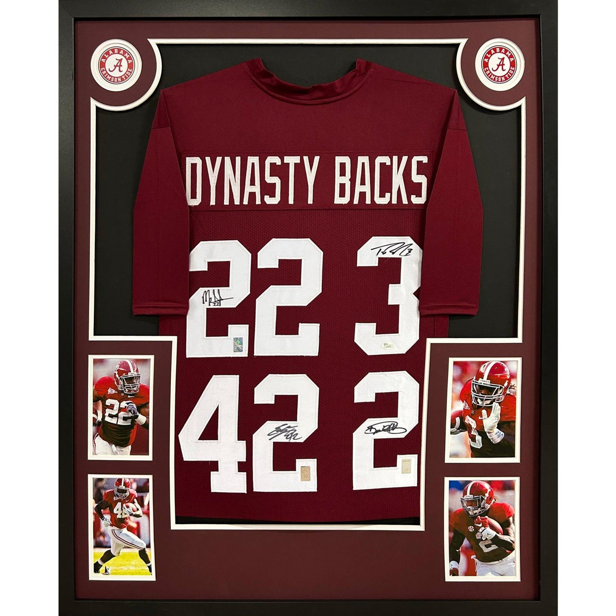 Alabama Running Backs Framed Signed Jersey JSA Autographed by 4 Derrick Henry