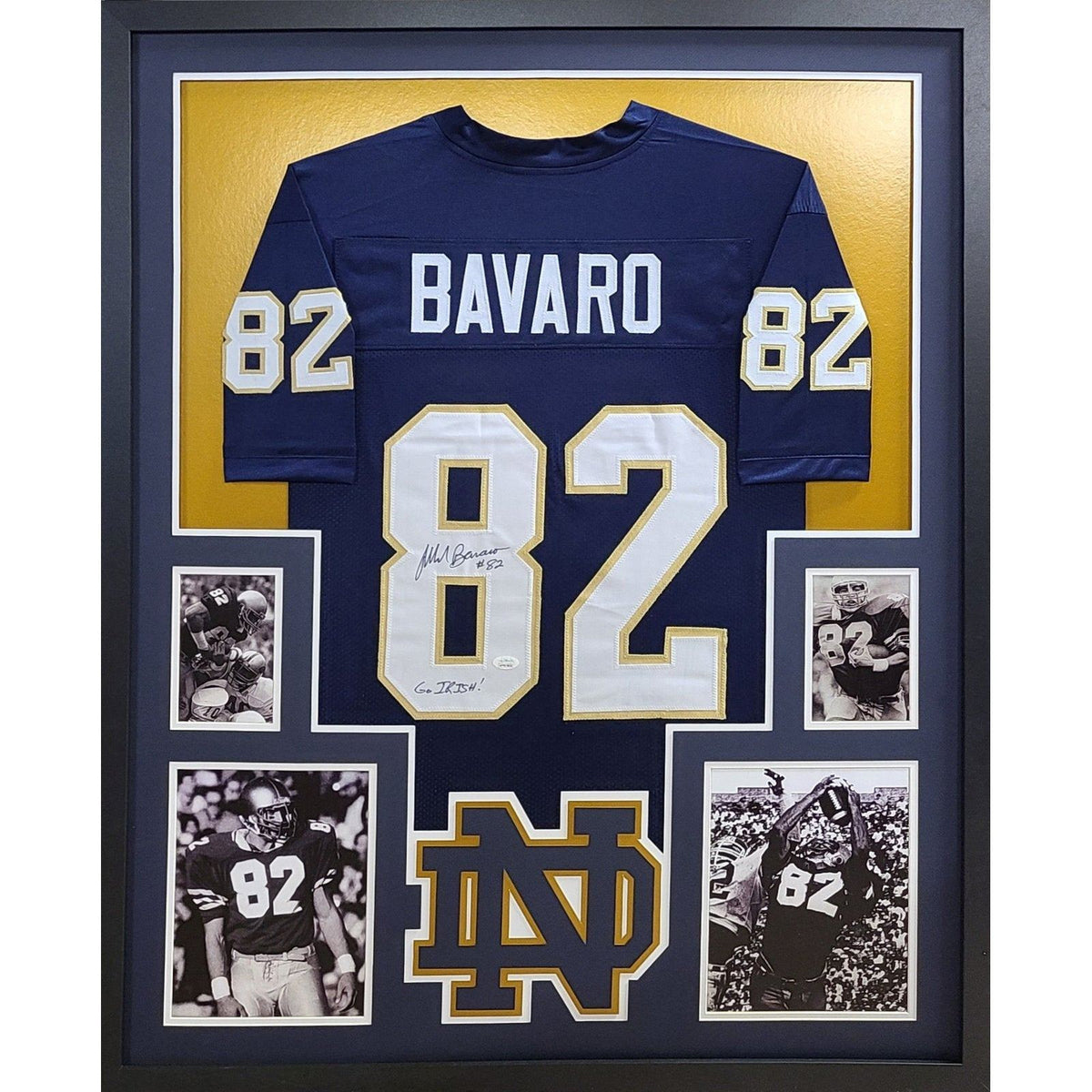 Mark Bavaro Framed Signed Notre Dame Jersey JSA Autographed