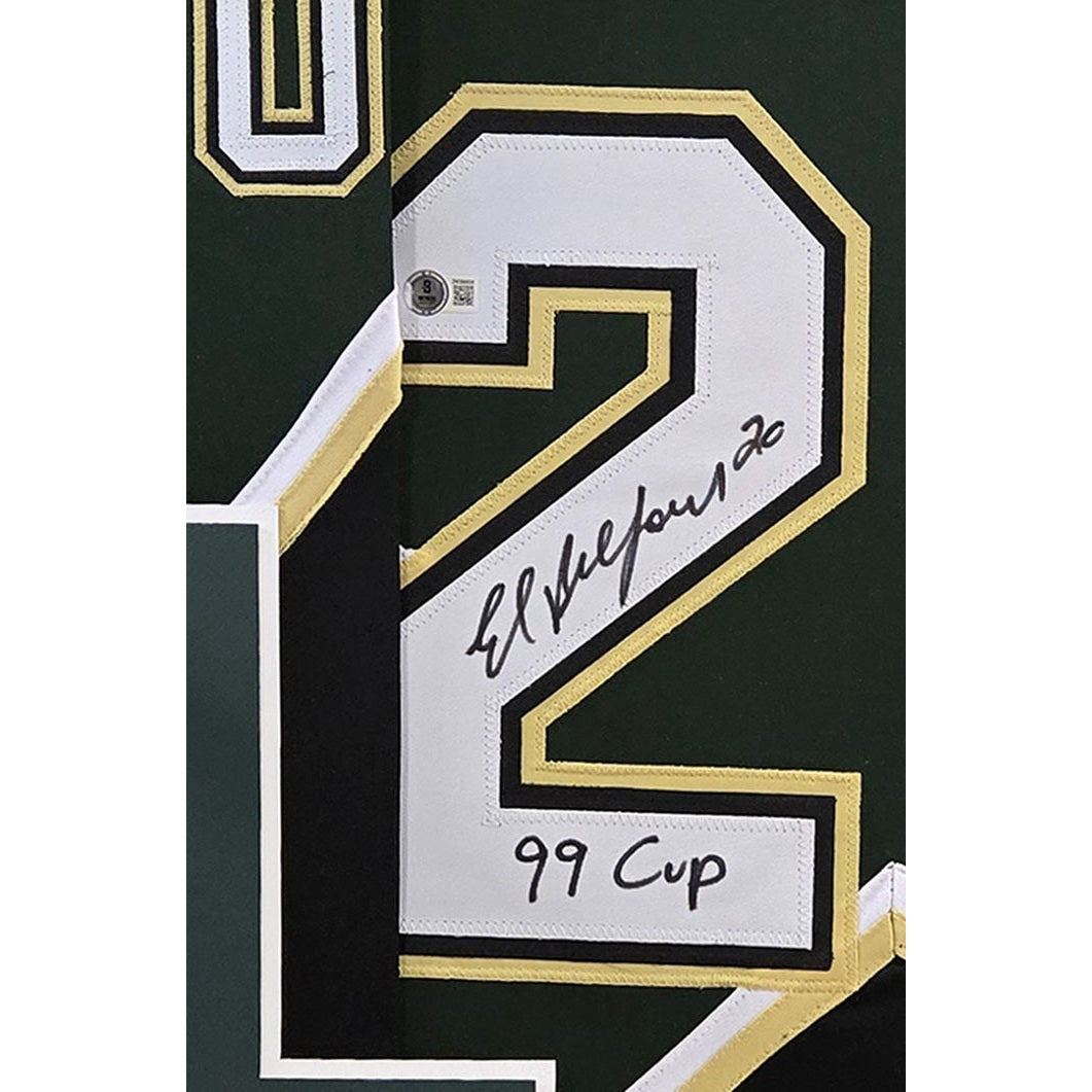 Ed Belfour Framed Signed Dallas Stars Jersey Beckett Autographed