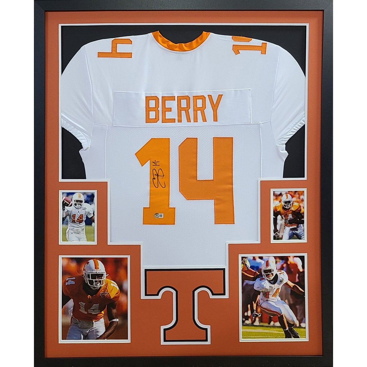 Eric Berry Framed Signed Jersey Beckett Autographed Tennessee Volunteers
