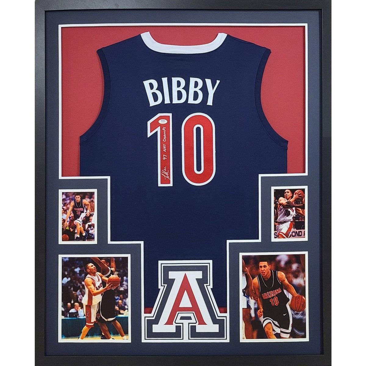 Mike Bibby Framed Jersey PSA/DNA Autographed Signed Arizona Wildcats