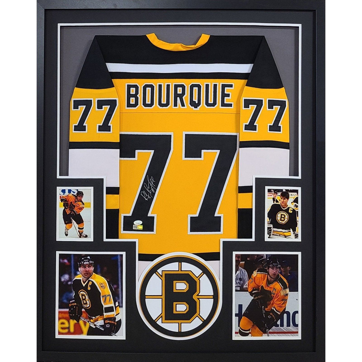 Ray Bourque Framed Signed Yellow Jersey JSA Autographed Signed Boston Bruins