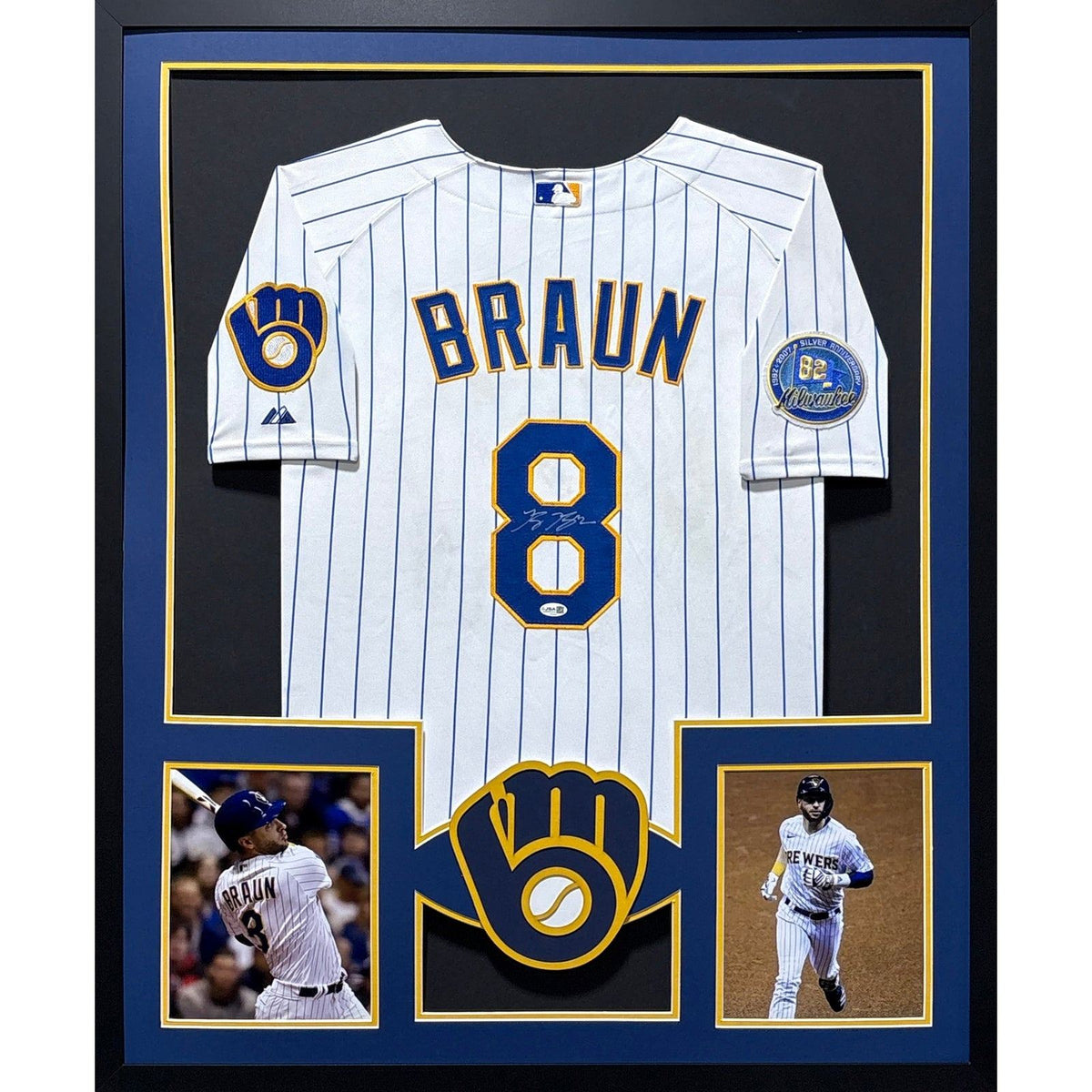 Ryan Braun Framed Signed TB Jersey JSA Autographed Milwaukee Brewers