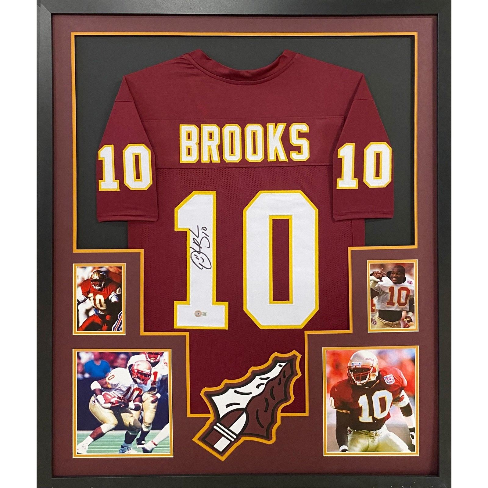 Derrick Brooks Framed Signed Jersey Beckett Autographed Florida State