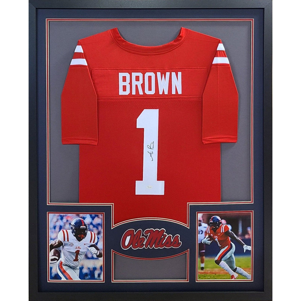 A.J. Brown Signed Framed Jersey JSA Autographed Ole Miss Rebels