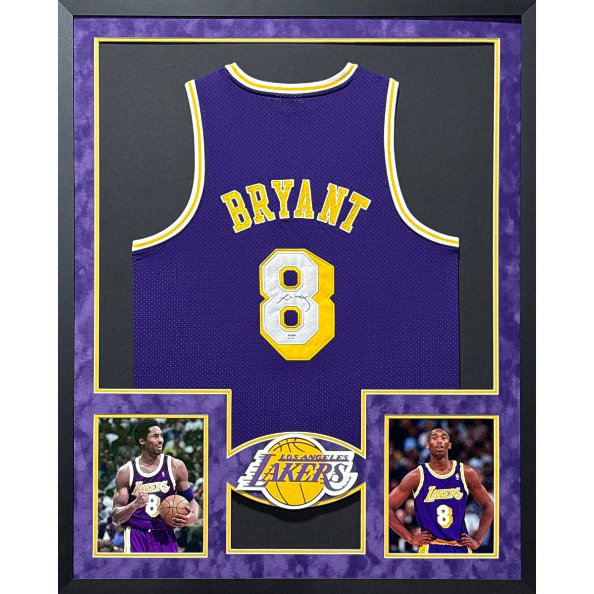 Kobe Bryant Framed Signed Purple Jersey PSA/DNA Autographed LA Lakers
