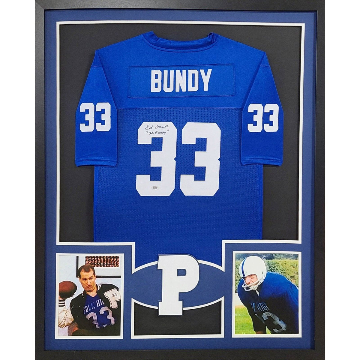 Al Bundy Ed O'Neill Framed Signed Jersey JSA Autographed Polk High School