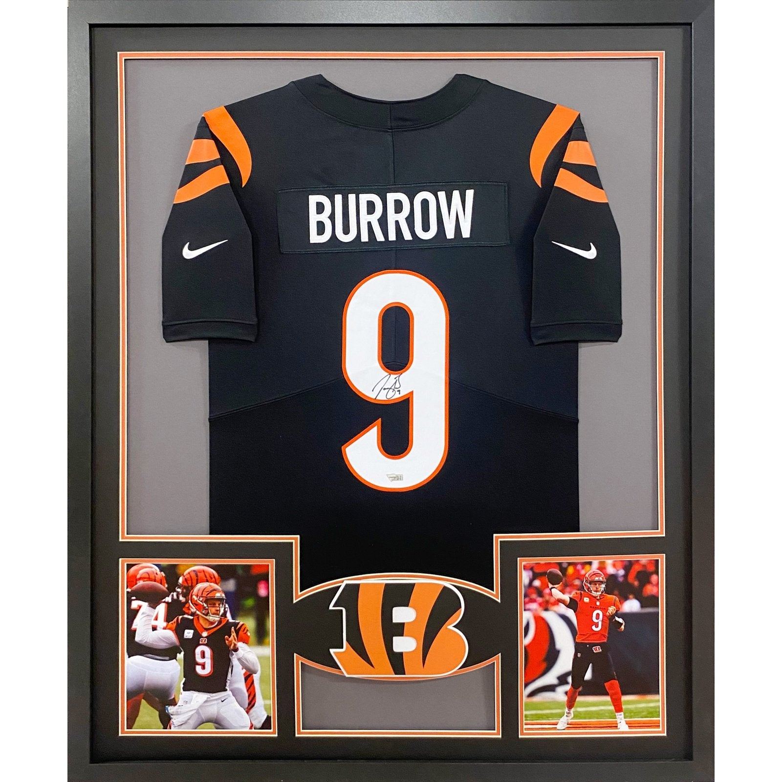 JOE BURROW Framed Jersey Autographed Cincinnati Bengals LED Frame