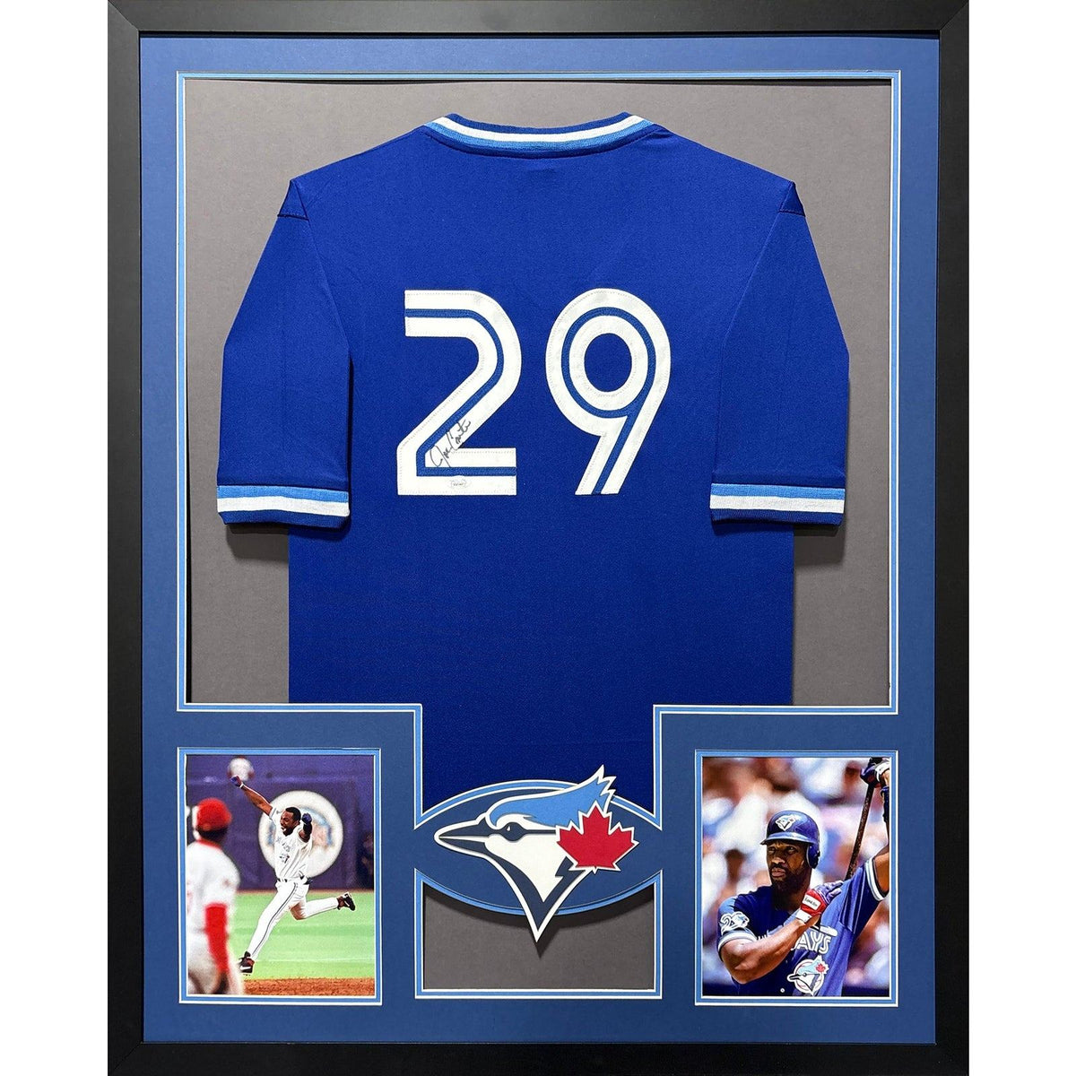 Joe Carter Framed Signed Jersey JSA Toronto Blue Jays Autographed