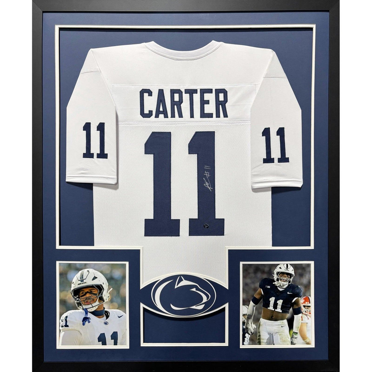 Abdul Carter Framed Signed Penn State White Jersey Autographed Auth Ink COA