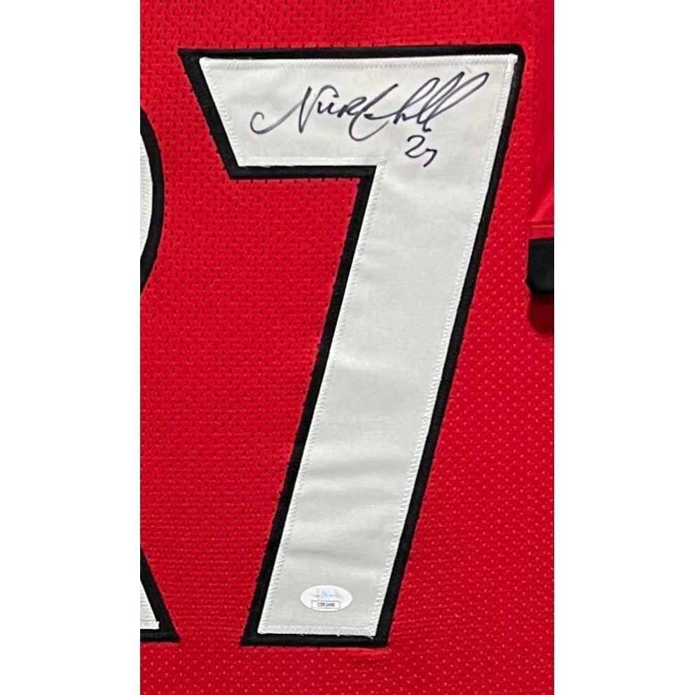 Nick Chubb Framed Signed Georgia Jersey JSA Autographed