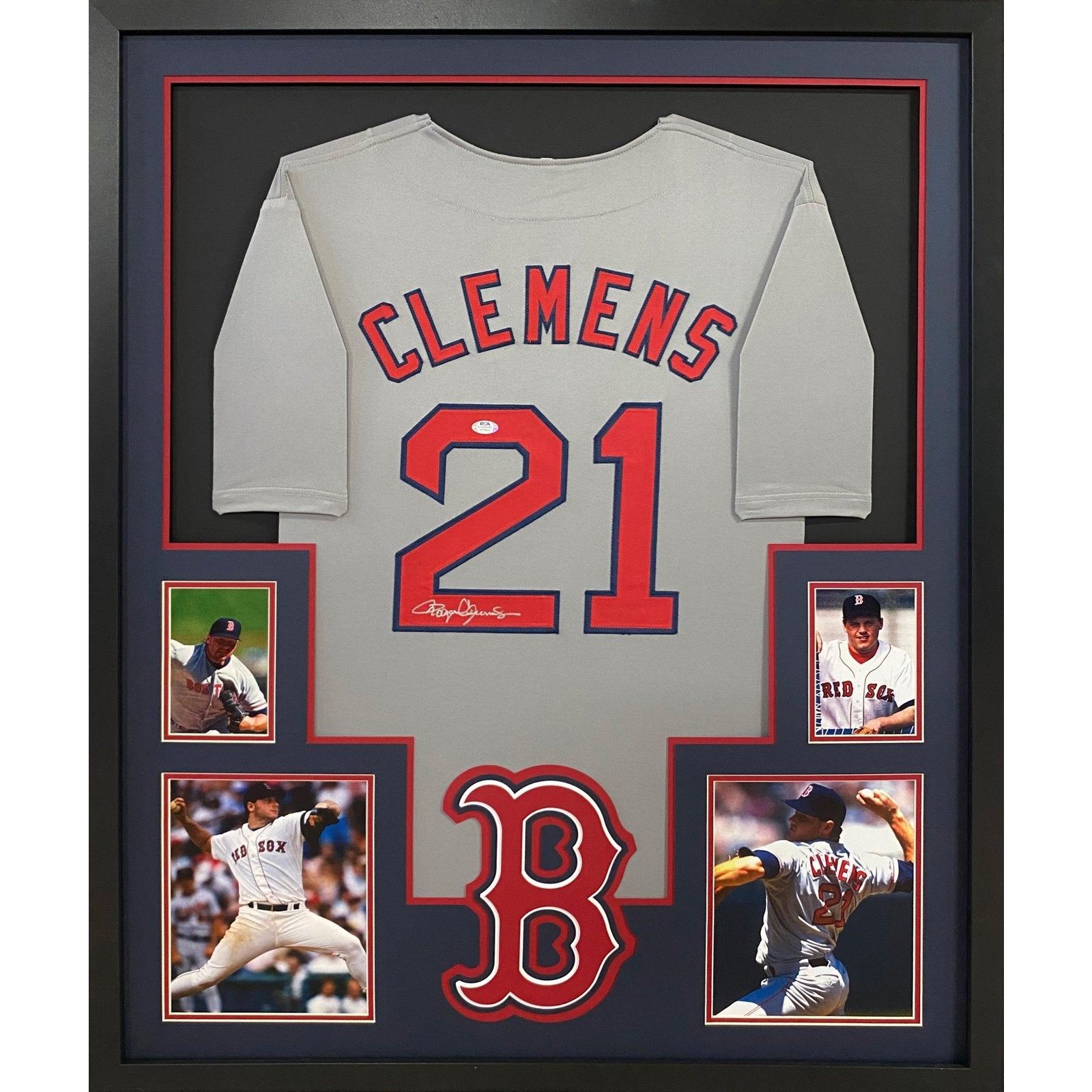 Roger Clemens Autograph Jersey Boston Red Sox Gray with