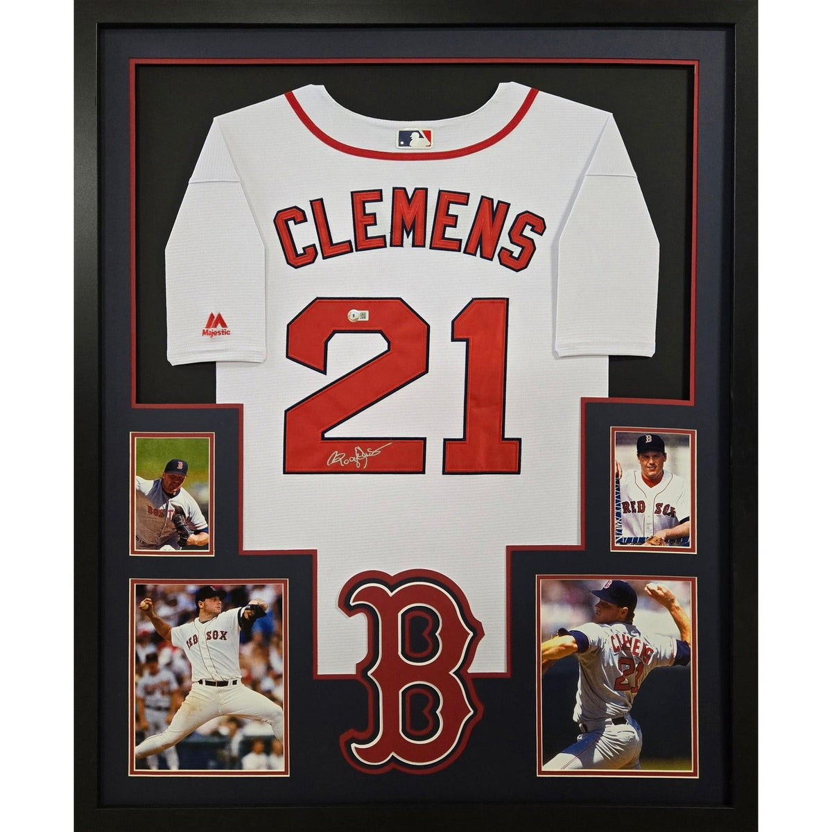 Roger Clemens Framed Signed Jersey Beckett Autographed Boston Red Sox