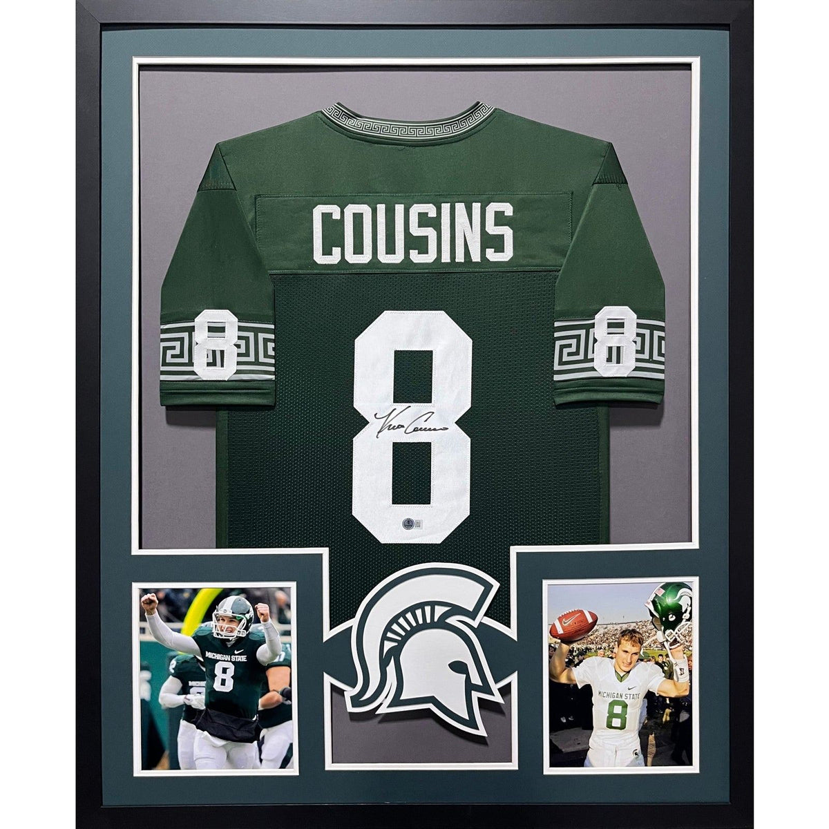Kirk Cousins Framed Signed Jersey Beckett Autographed Michigan State