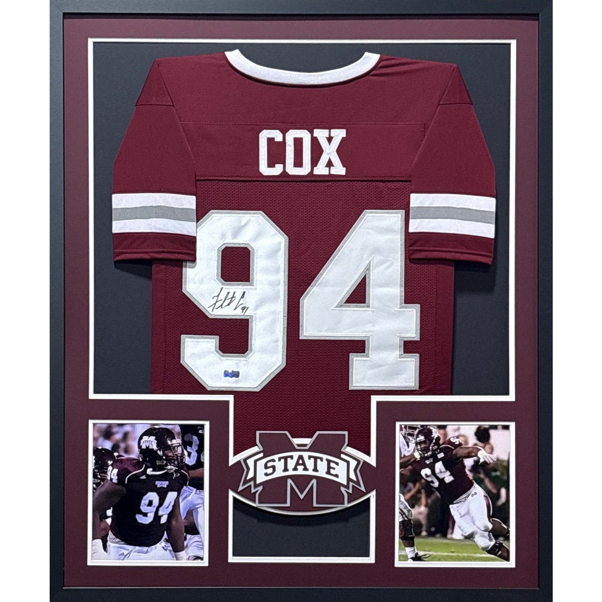 Fletcher Cox Framed Signed Jersey Radtke Autographed Mississippi State