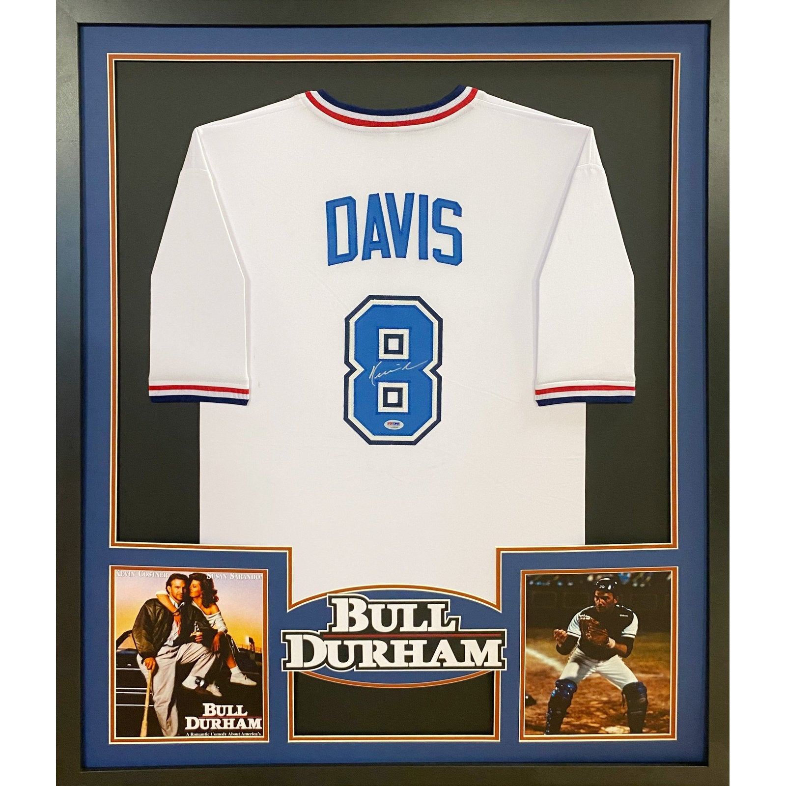 Bull Durham Framed Signed Movie Jersey PSA/DNA Autographed Kevin Costn