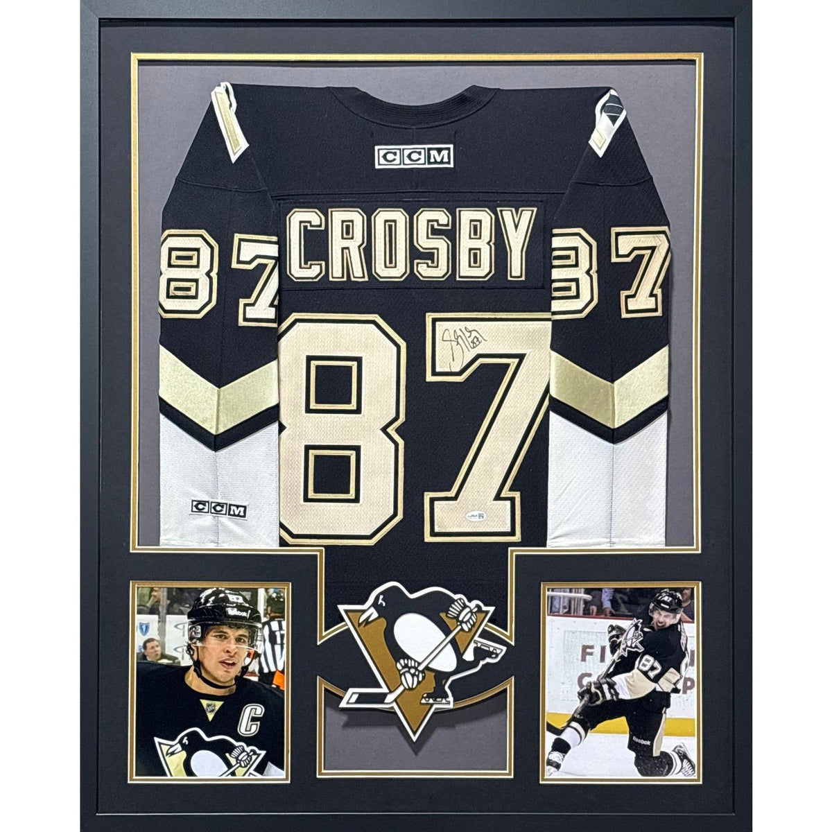 Sidney Crosby Framed Signed Jersey JSA Autographed Pittsburgh Penguins GJ