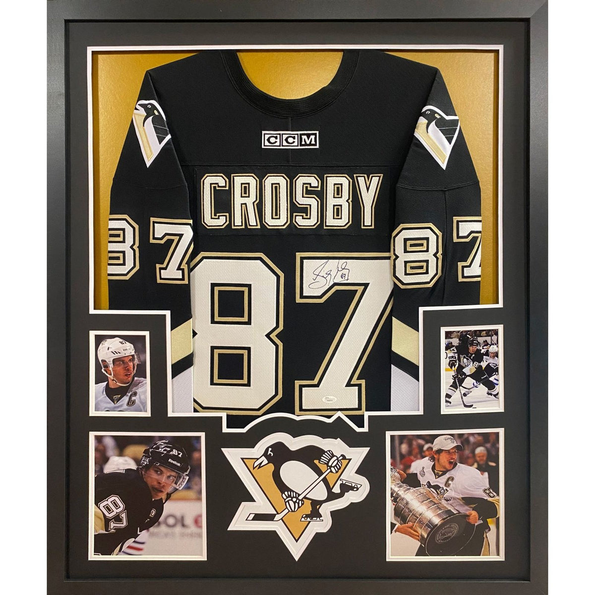 Sidney Crosby Framed Signed Jersey JSA Autographed Pittsburgh Penguins