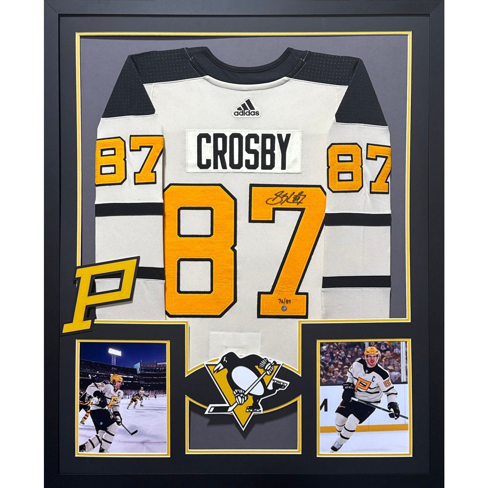 Sidney Crosby Framed Signed Jersey Frameworth Autographed Penguins Fenway