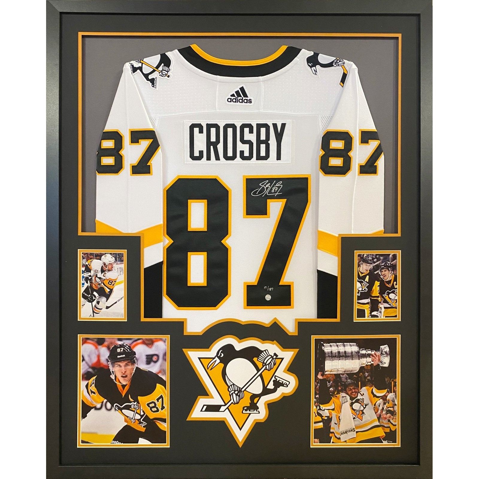 Sidney Crosby Framed Signed Jersey Frameworth Autographed Pittsburgh P