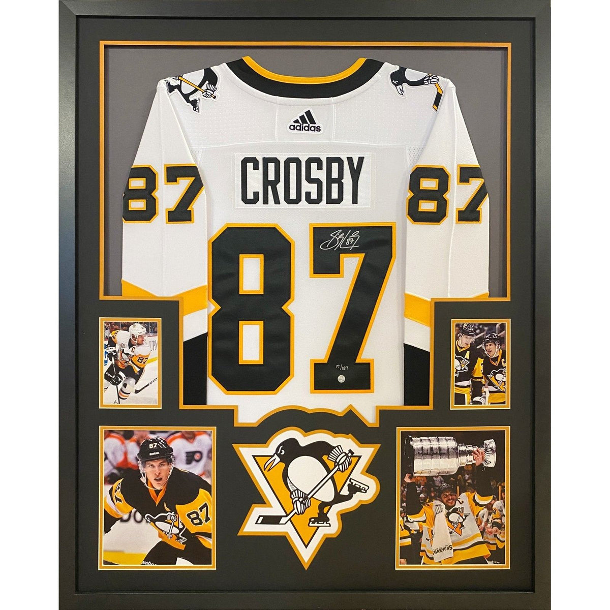 Sidney Crosby Framed Signed Jersey Frameworth Autographed Pittsburgh Penguins