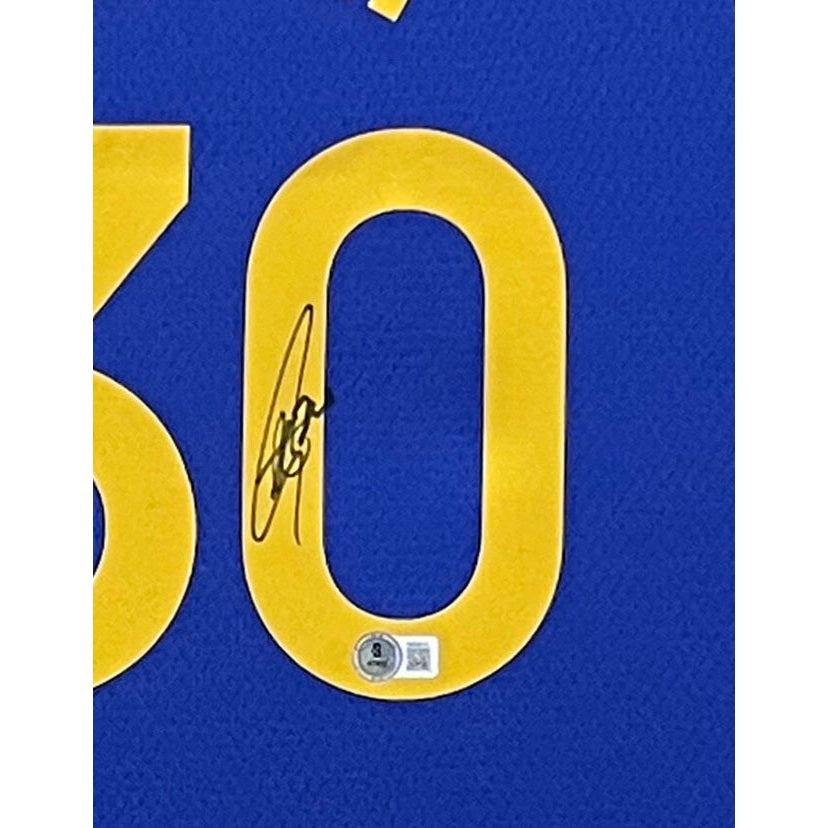 Stephen Curry Signed Framed Jersey Beckett Autographed Warriors Steph