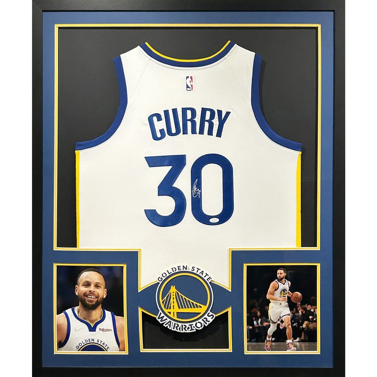 Stephen Curry Framed Signed Jersey JSA COA Warriors Autographed Steph