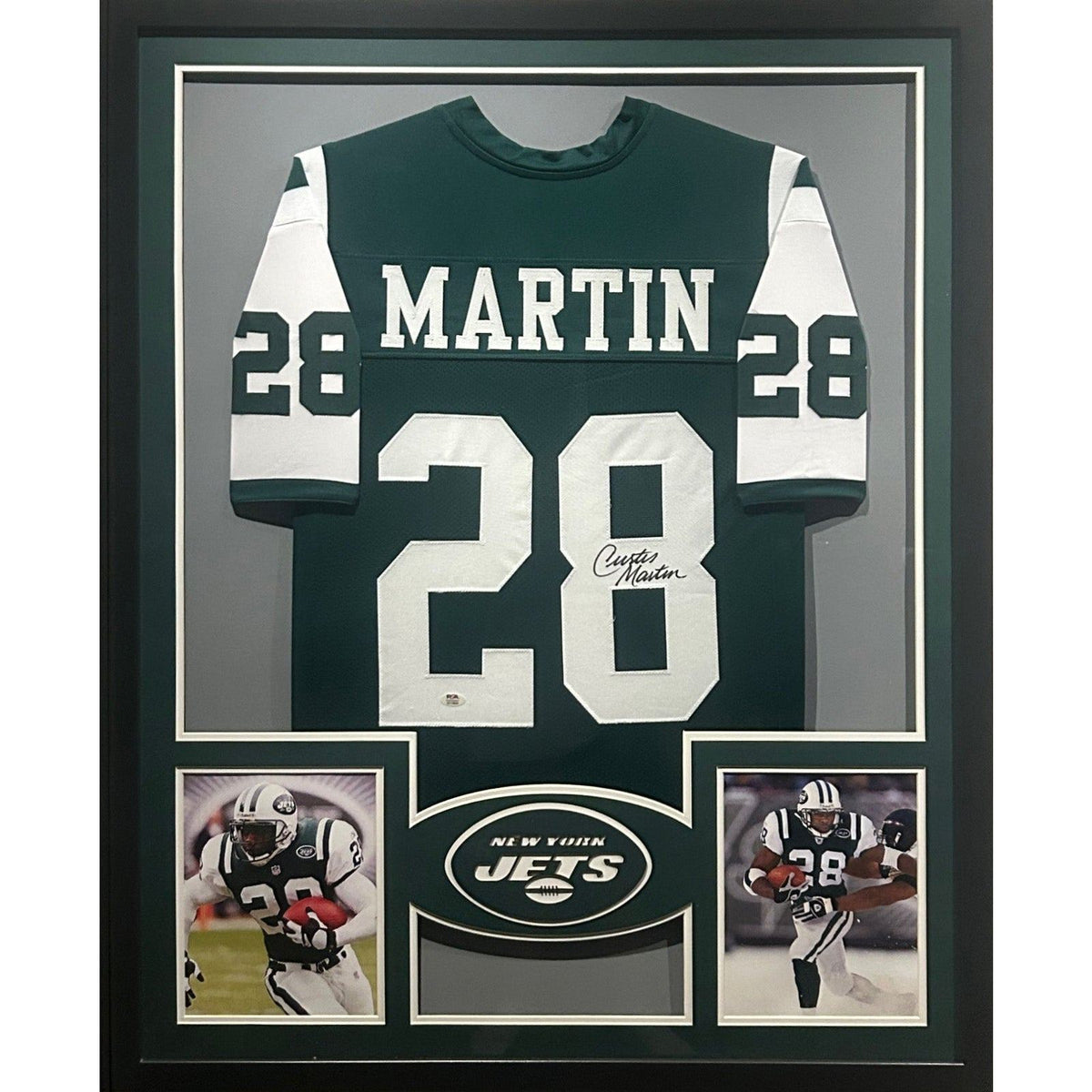 Curtis Martin Framed Jersey PSA/DNA Autographed Signed New York Jets Pitt