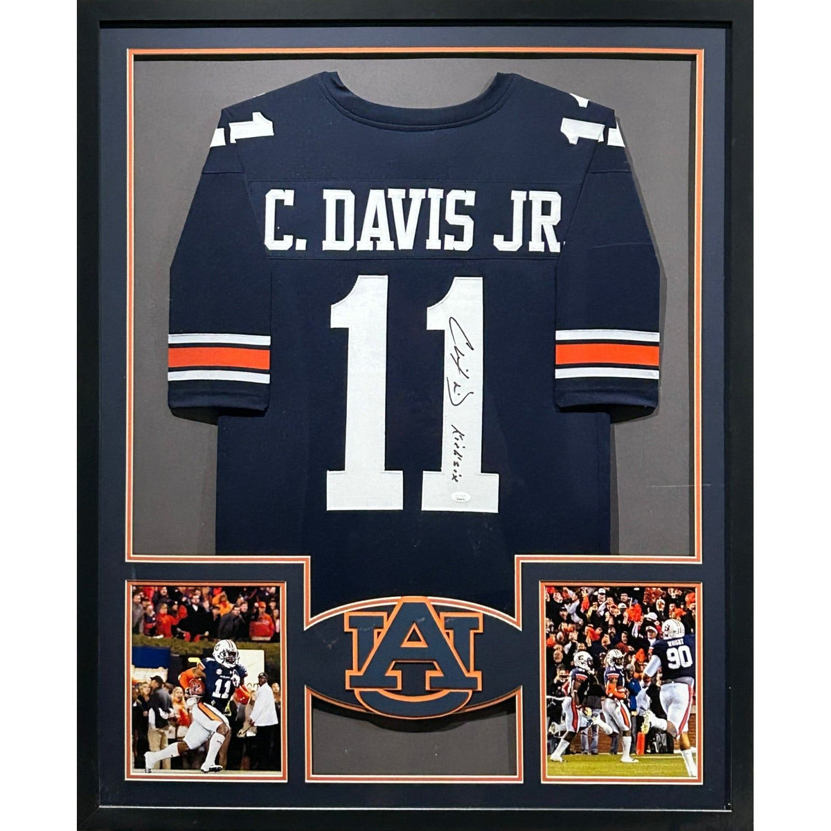 Chris Davis Framed Signed Jersey JSA Auburn Autographed Kick Six