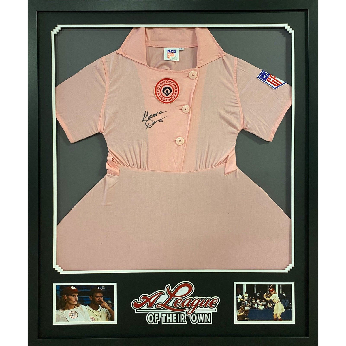 Geena Davis Signed Framed Dress A League Of Their Own JSA Authenticated