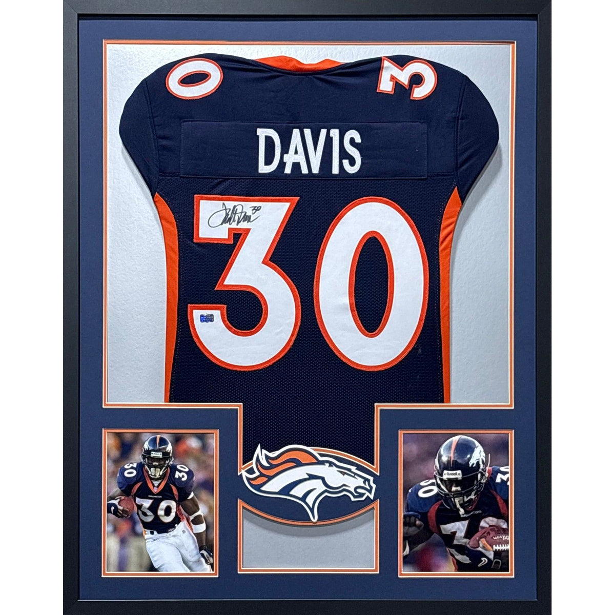 Terrell Davis Framed Signed Jersey Beckett Autographed Denver Broncos PC