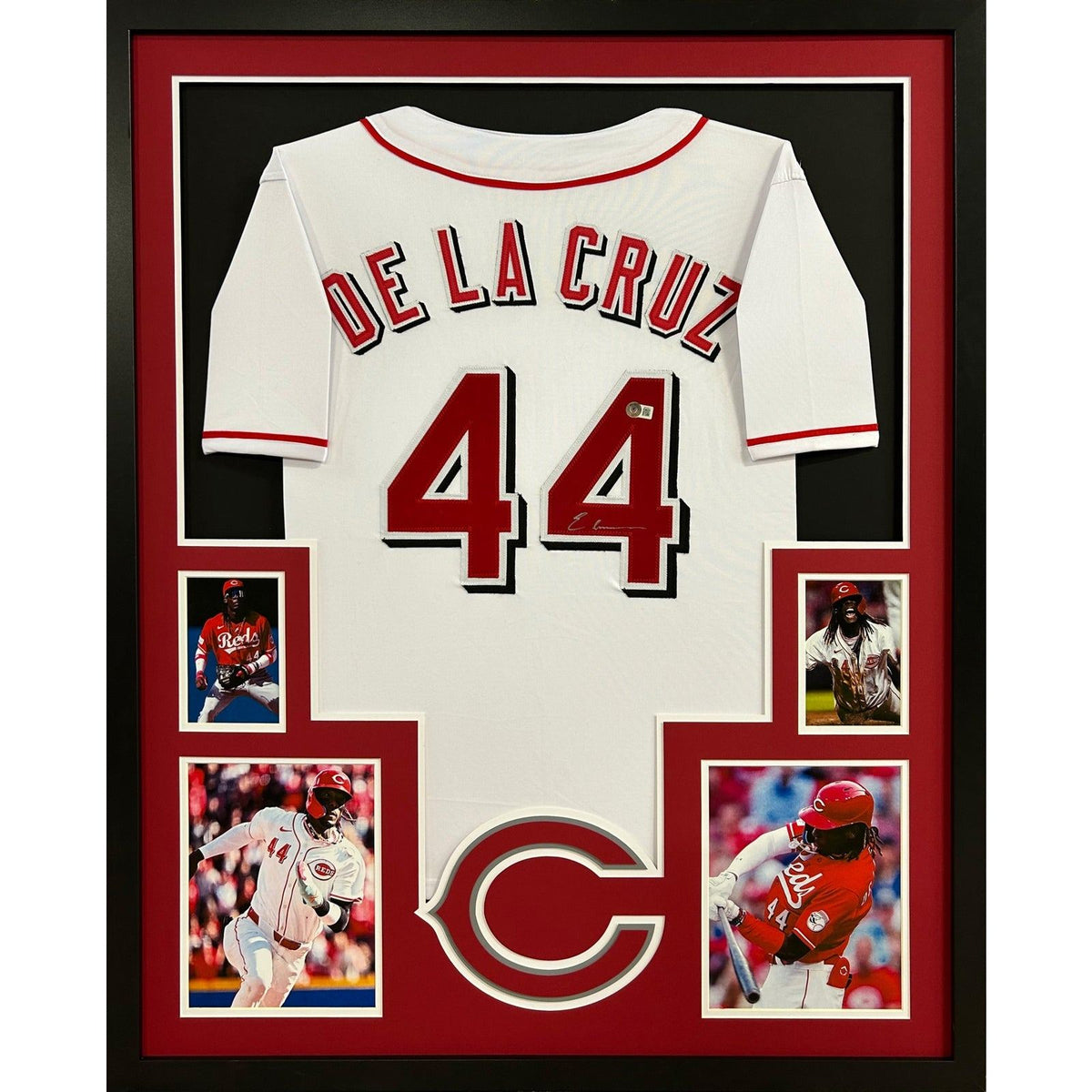 Elly De La Cruz Framed Signed Cincinnati Reds Jersey Beckett Autographed