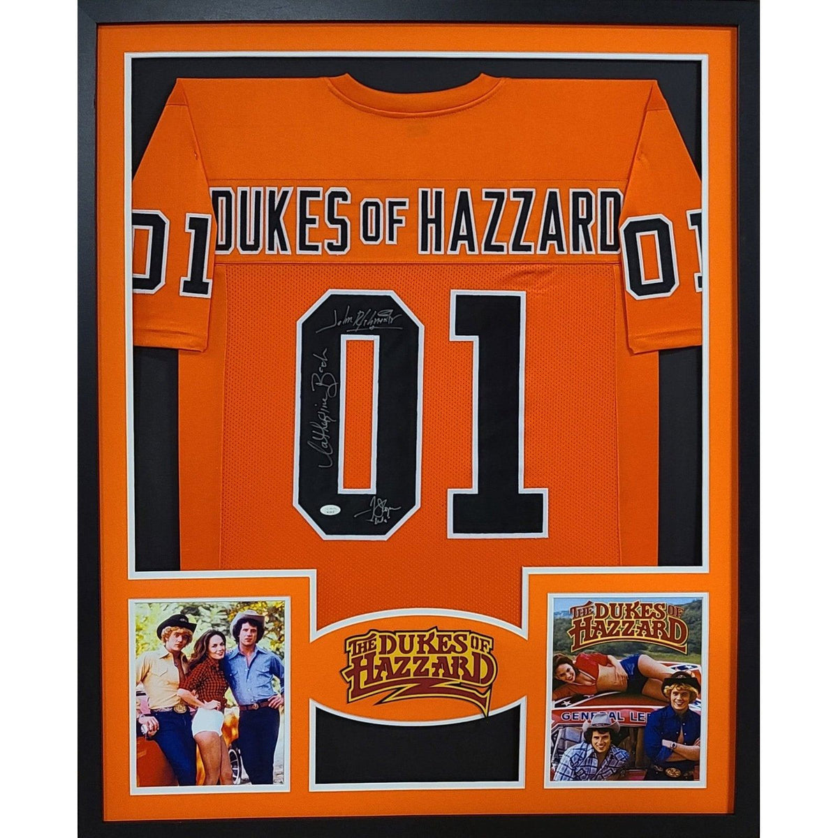 Dukes of Hazard Framed Signed Jersey JSA Autographed