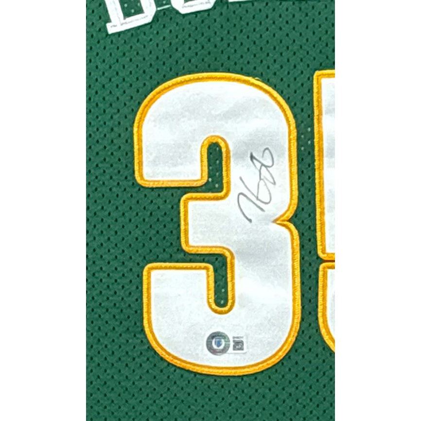 Kevin Durant Signed Framed Jersey Beckett Autographed Seattle Supersonics Green