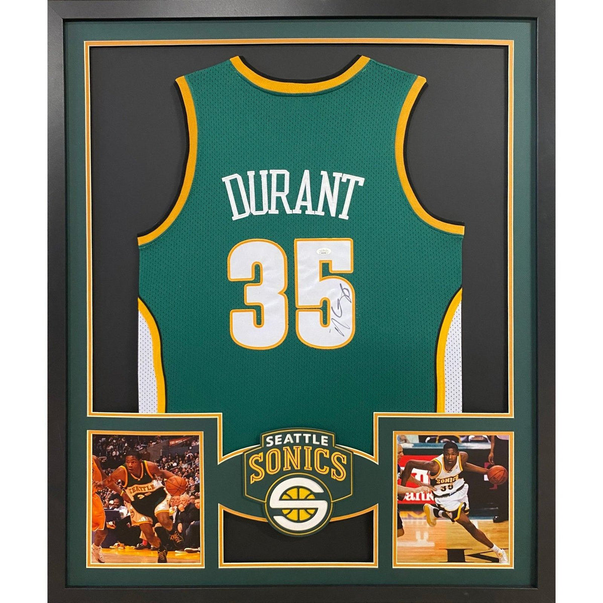 Kevin Durant Signed Framed Jersey JSA Autographed Seattle Supersonics