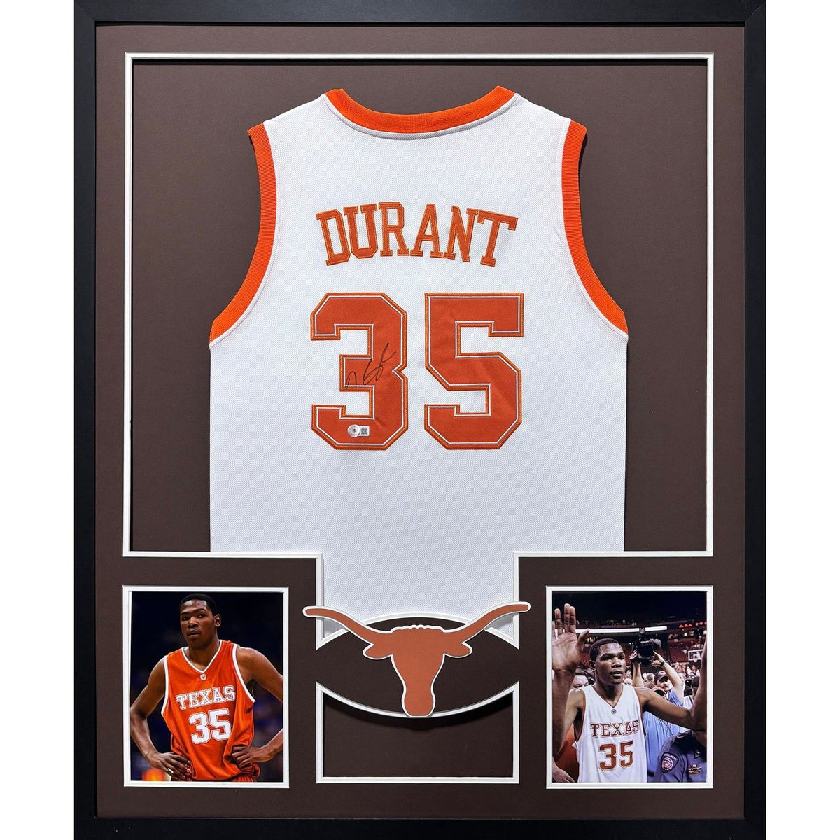 Kevin Durant Framed Signed Texas Longhorns Jersey Beckett Autographed 2P