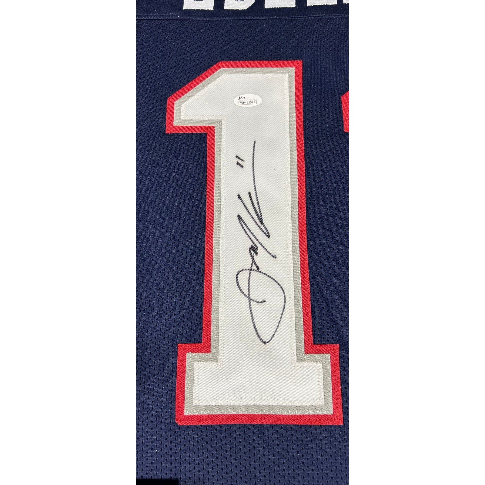 Julian Edelman Framed Signed Jersey Beckett Autographed Patriots NL 2P