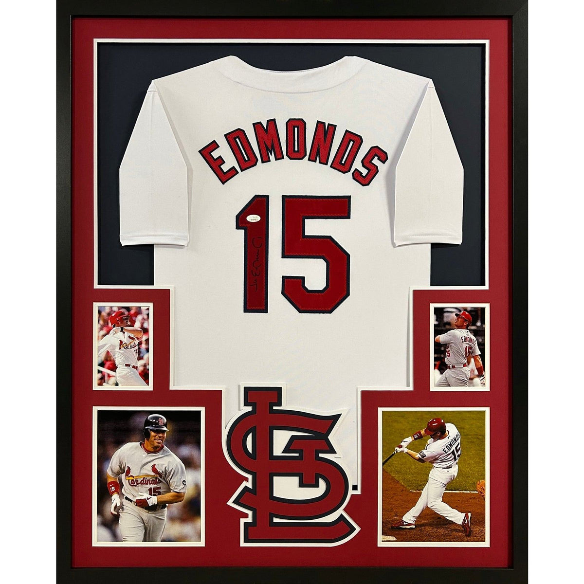 Jim Edmonds Signed Framed Jersey JSA Autographed St. Louis Cardinals