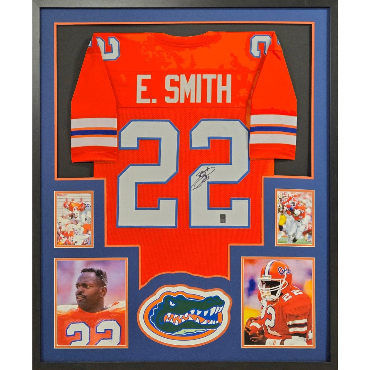 Emmitt Smith Framed Orange Jersey Autographed Signed Florida Gators COA