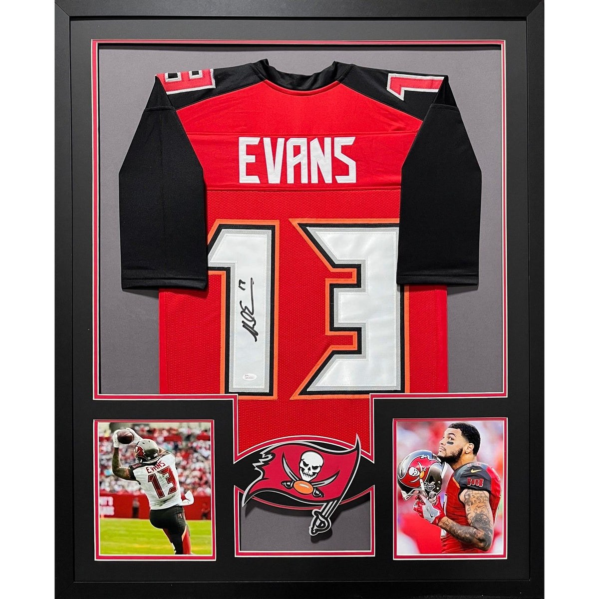 Mike Evans Framed Signed Jersey Autographed Tampa Bay Buccaneers JSA ROG