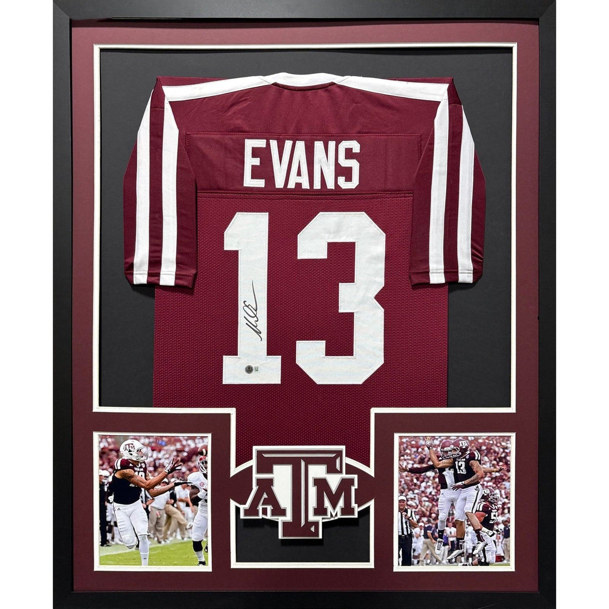 Mike Evans Framed Signed Jersey Autographed Texas A&M Beckett 2P