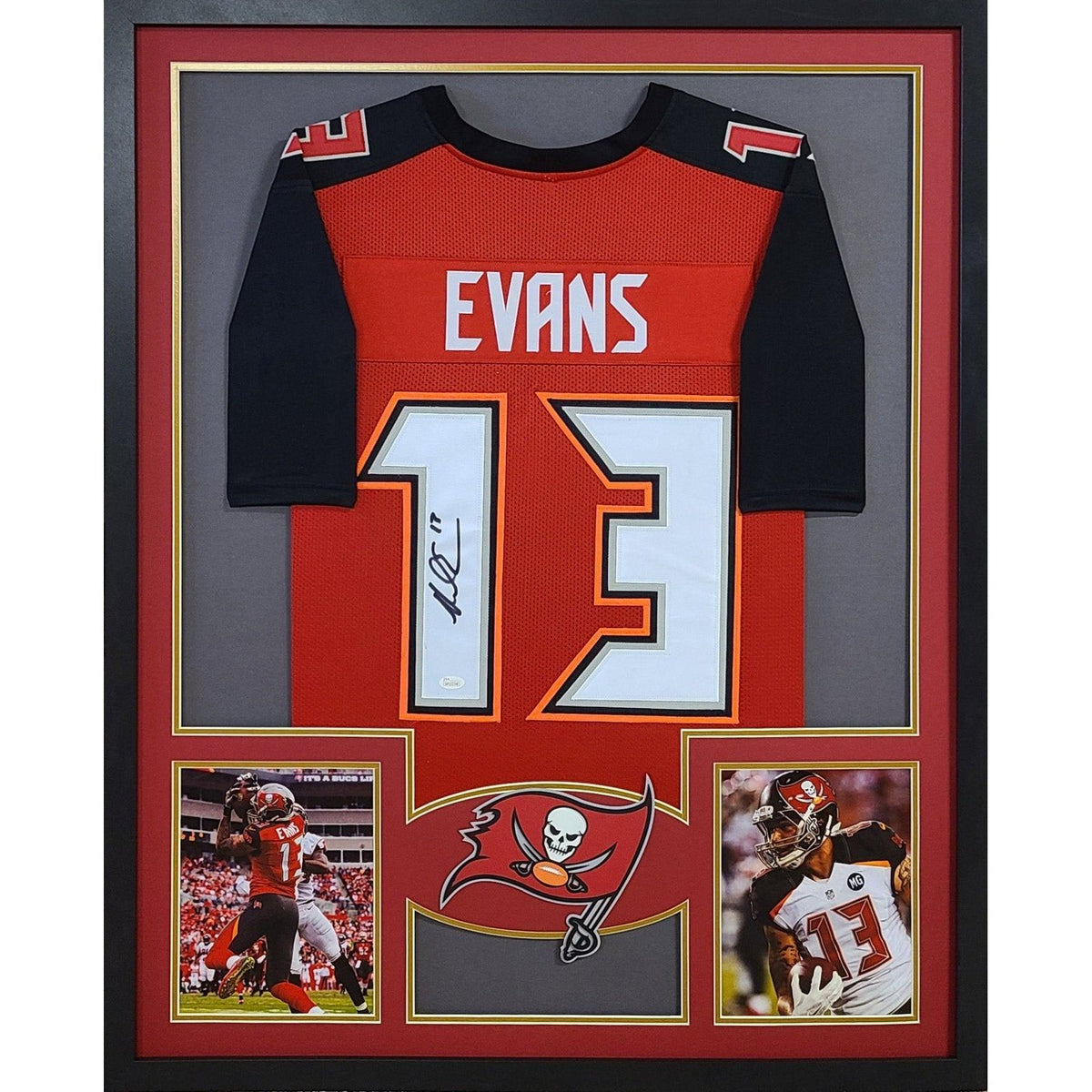 Mike Evans Framed Signed Jersey Autographed Tampa Bay Buccaneers JSA