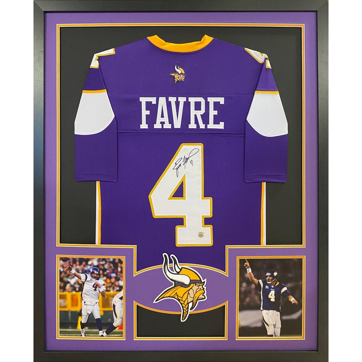 Brett Favre Framed Vikings Jersey Autographed Signed Favre COA Minnesota